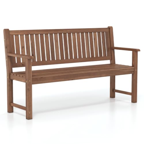Tangkula 3-Seater Outdoor Wooden
