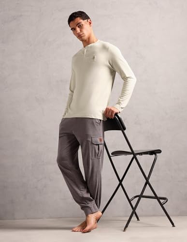 Image of U.S. POLO ASSN. Men Comfort Fit Heathered Cotton I655 Regular Fit T-Shirt - Pack of 1