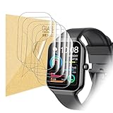 LYSANDRA Compatible for TPU smart watch screen protector film for 1.96' Jugeman P99 / P98, Togala Smartwatch Upgrade Flexible Film Scratch Resistant Soft HD TPU Transparent Film (6 Pack)