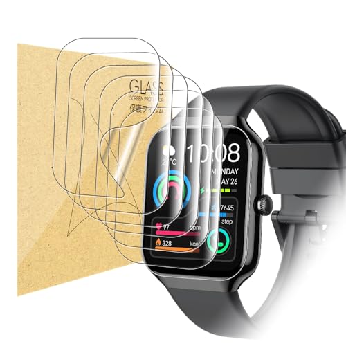 LYSANDRA Compatible for TPU smart watch screen protector film for 1.96" Jugeman P99 / P98, Togala Smartwatch Upgrade Flexible Film Scratch Resistant Soft HD TPU Transparent Film (6 Pack)