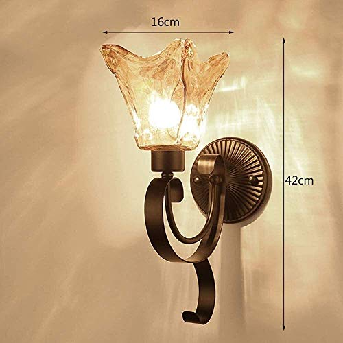 Iluminación de pared E27 con aplique de pared de bronce para el dormitorio y el hogar 2