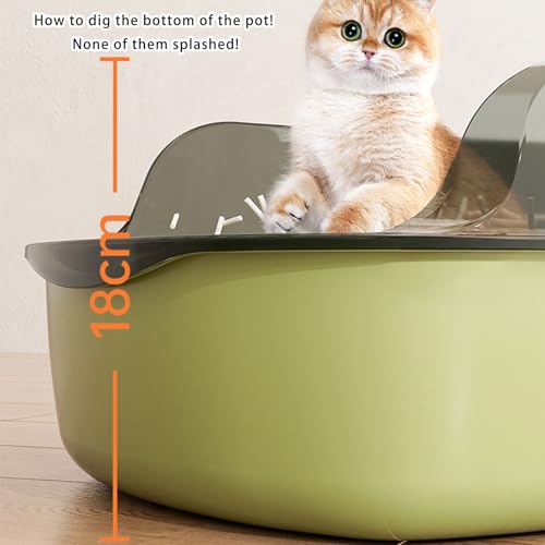 Arenero Extra Grande para Gatos con Bordes Altos 35 cm miniatura 3