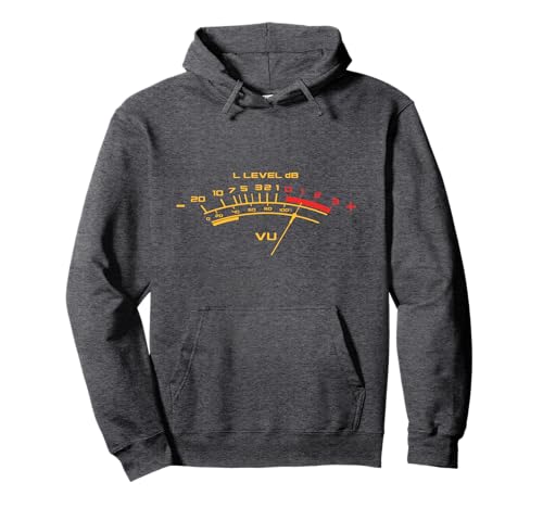 Retro Volume Audio VU Meter For The Vintage Music Lover Pullover Hoodie