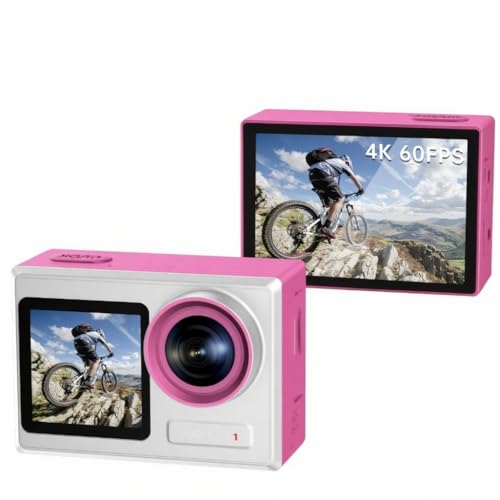 ODDV 4K60FPS 30MP Action Camera with Front LCD and Touch