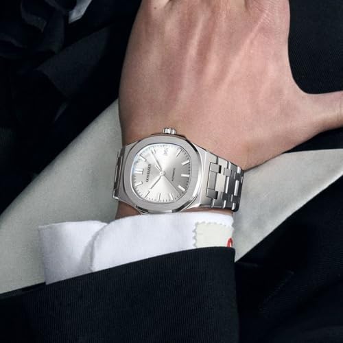 Image of Mens Classic Square Quartz Watches Imitation Mechanical Watches