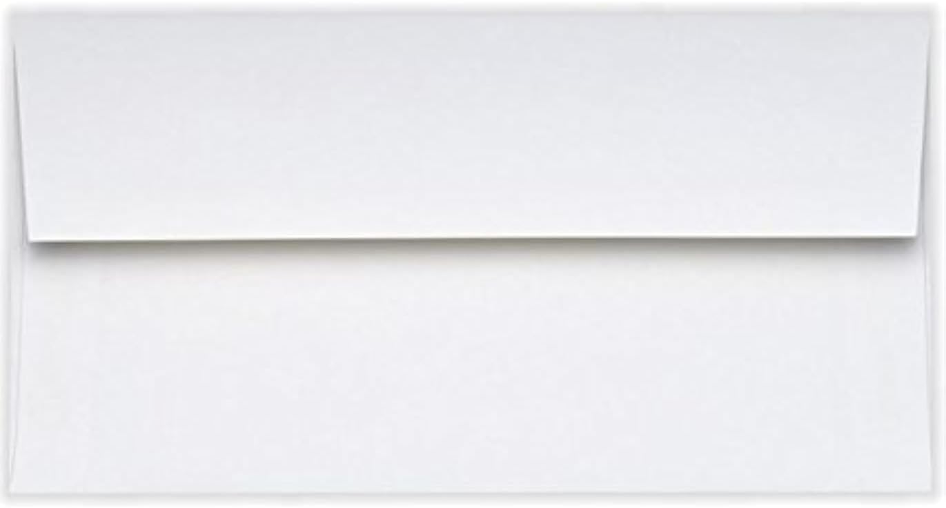 LUXPaper #9 Slimline Invitation Envelopes | Peel & Press | 3 7/8" x 8 7/8" | Bright White | 80lb. Text | 1,000 Qty