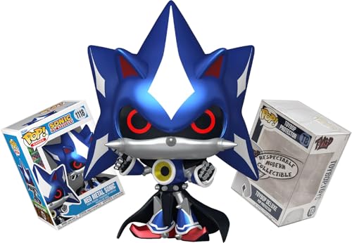 Funko Neo Metal Sonic + ToyBop Protector: Metallic Sonic The Hedgehog Pop! Games Vinyl Figure (Bundled with Pro-Deluxe Pop Protector Collector Case Box Gift Set)