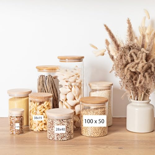 Meekye 600 pièces d'étiquettes autocollantes, 38 x 19 mm autocollants à écrire, étiquettes autocollantes universelles pour étiquettes de prix, adresse, ménage, surgelés, bureau, cuisine et étiquettes – vue 5