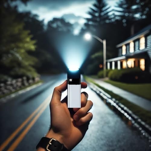 Image of IN SELECT 9 Volt Small Pocket Led Mini Flashlight -High Lumens Compact Portable Emergency Light Multi Mode Handheld Flashlight Light for Camping Hiking and Outdoor Use (2Pack,Battery not Included)