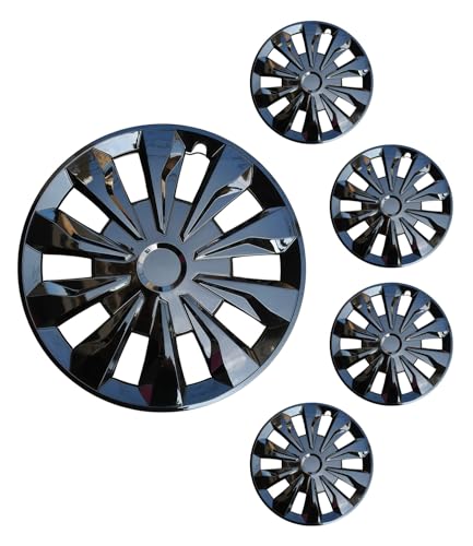 Image of Hubcap Wheel Cover Replacement R16 Hub Caps Universal-Fit Steel Wheel Rim Cover ABS Material Exterior Accessories for Car Truck SUV -Set of 4(16-inch,Black)