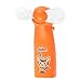 Ruilogod Przenośny Cartoon Wzór Super Mute Mini Handheld Wentylator pomarańcza