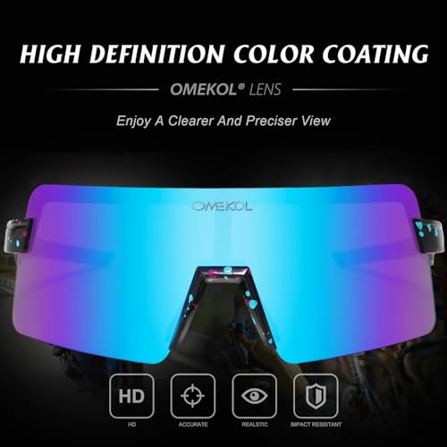 Image of OMEKOL Two Sizes For Adults and Youth Polarized Sunglasses Men Women Outdoor Sport Baseball Glasses UV400 Cycling Eyewear