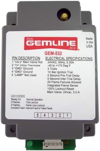 2PK - GEM-532 IGNITOR - FOR HUEBSCH/SQ/CISSELL DRYERS-REPLACES M413532,70367301P