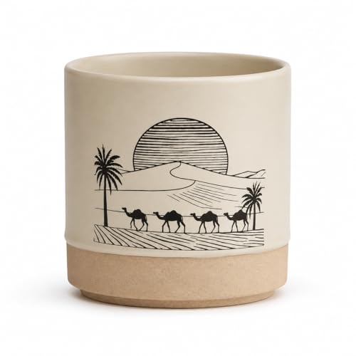 Kaisadadi 7oz Ceramic Mug with Canvas, Anti-Slip Grip