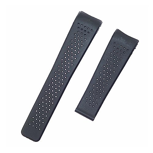 Bracelet montre perforé silicone 22mm anti-transpiration pour montre plongée homme