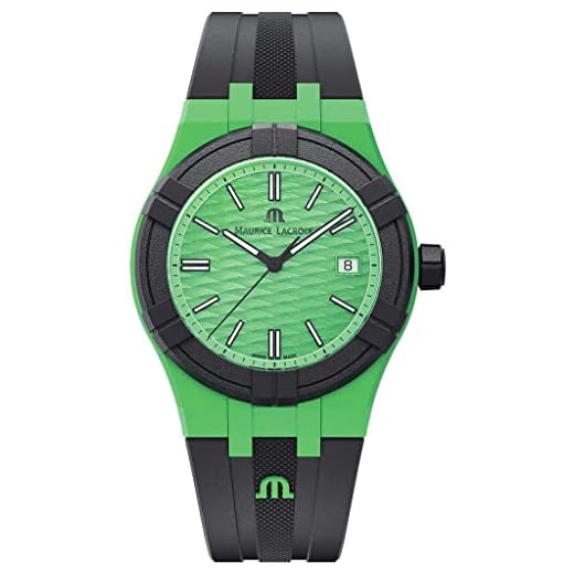 Maurice Lacroix AIKON #Tide AI2008-70070-300-0 - Reloj de cuarzo suizo de 40 mm, color verde y negro, Moderno