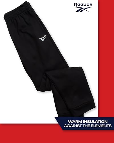 Reebok Boys Sweatpants - Soft Performance Fleece Boys Joggers Athletic Pants with Elastic Waistband for Running Gym Workout4