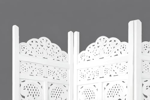 Image of Partition for Living Room,Divider,Partition Wall Room Divider Screen Separator, Wall Panel Divider for Hall | Bedroom |Office | Puja Room | Restaurant S Design (4ft 2 Panel White)