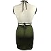VANCOL Women's Sexy Deep V-Neck Mini Club Dress