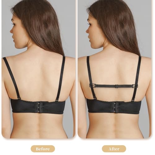 Bra Strap Clips, 9 Bra Clips and Bra Straps Holder, Adjustable Non Slip Bra Straps Clips for Back, Bra Accessory for Cleavage Control and Shoulder Comfort for Full Cup Size (Black/White/Beige) - Thumbnail 4