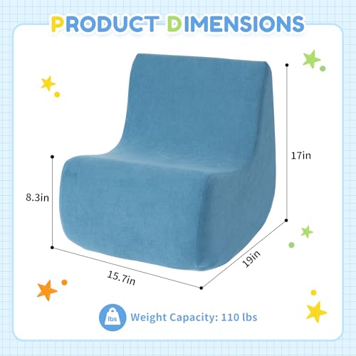 image for VERASCOT Toddler Chair, Soft Kids Sofa Chair for Playroom, Supportive 