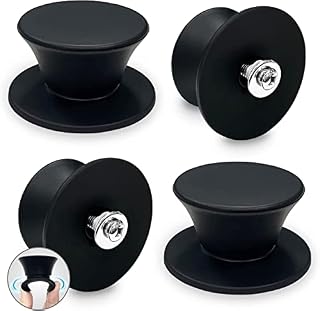 Walfos 4 Pack Universal Silicone Pot Lid Replacement Knobs, Heat Resistant Pan Lid Holding Handles, Dishwasher Safe, BPA Free, Great for Slow Cookers, Skillets and Kitchen Cookware Covers