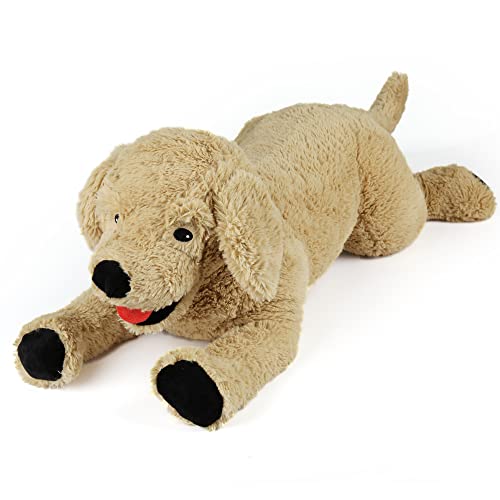 LotFancy Golden Retriever Plush Toy 26" Beige