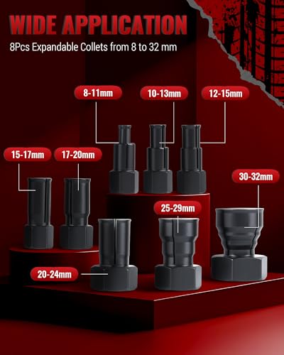 image for Reywoo Blind Hole Collet Bearing Puller Set, Slide Hammer Bearing Pull