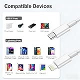 iPhone Fast Charger Plug and 2M Cable[Apple MFi Certified], 20W USB C Fast charger for iPhone 14 13 12 11 Pro Max/Mini/XS/XR/X/SE/8/iPad, iphone Charger Power Adapter with 2M USB C to Lightning Cable - Image 6
