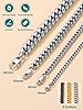 Supcare 21cm Men's Bracelets Chain, 6mm Thick Silver Bracelet for Men With Minimalist and Hip-Hop Style, 316L Stainless Steel Cuban Chain, Men's Jewelry for Dads, Boyfriends, and Husbands #4