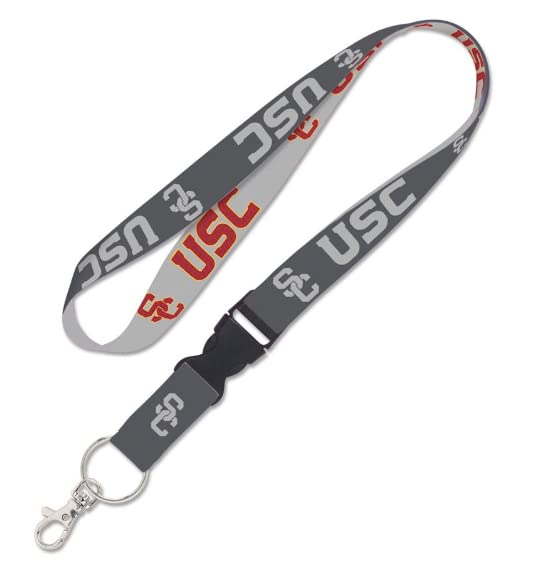 Cordon USC Trojans NCAA amovible pour badge et clés d'étudiant multicolore