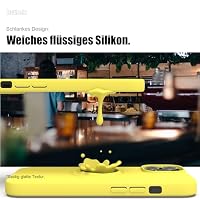 Zuvirelx Silikon Handyhülle für iPhone 15 Hülle, Weiches Griff, Dünne, Minimalistisch, Stoßfest, rutschfest, Taschenpassend - Zitronengelb – Ansicht 5