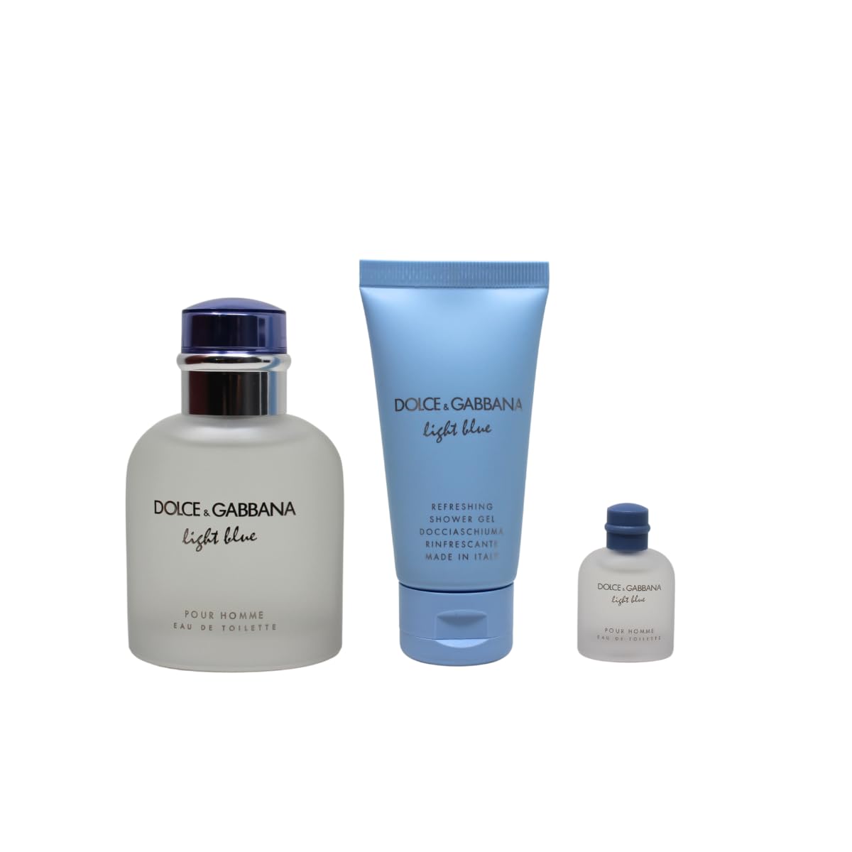 Light Blue Pour Homme For Men By Dolce & Gabbana 3 Pc. Gift Set