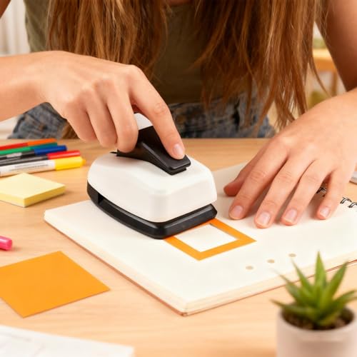 Punzón de papel rectángulo que soluciona los cortes torcidos en tarjetas 2