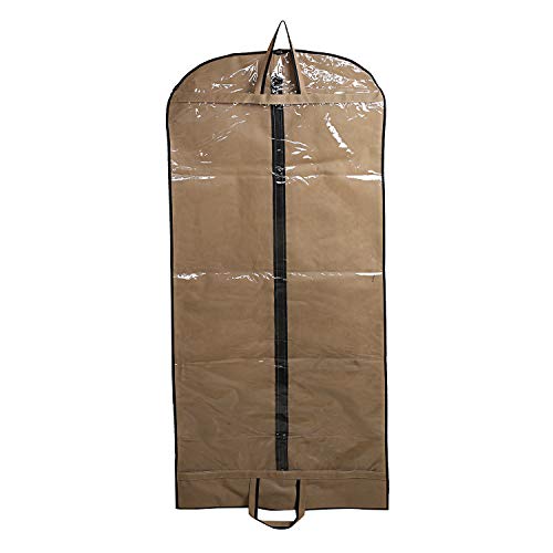 Image of Kuber Industries Non Woven 3 Pieces Long Suit Sherwani Cover (Brown),CTKTLUG413