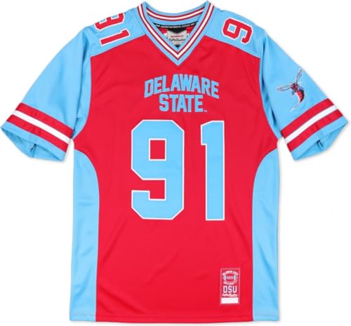 Big Boy Delaware State Hornets S13 Mens Football Jersey [Red - 4XL] - ID#40331