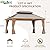 GAZEBEST 12' X 16' Permanent Hardtop Gazebo, Outdoor Galvanized Steel Double Roof Pavilion Pergola Canopy Wood-Looking with Aluminum Frame and Privacy Curtains for Garden,Patio Backyard,Deck and Lawns