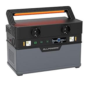 ALLPOWERS Tragbare Powerstation 606Wh 164000mAh, 700W Hochleistungsbatterie Solargenerator, Batterie Mobiler Stromspeicher für Draussen Garten Party Reise Camping Wohnmobil Notfall Power Station