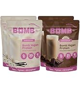 Blender Bombs The Bomb Co. Bomb Plant Protein, Chocolate &amp; Vanilla Protein Powder with 21g Protei...