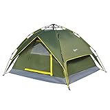 Sac de transport fourni Outsunny Tente de Camping 2 Personnes Double Toit imperméable 2,3 x 2 x 1,35 m Vert Kaki Montage démontage Facile + Sac de Transport fourni