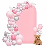 bechoanigel Cubierta de Arco de Boda,0,8 x 1,8m Cubierta de Soporte de Arco de Boda,Cubierta Elástica de Poliéster para Arco de Boda Fiesta Cumpleaños Ceremonia (Rosa)