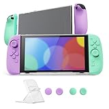 Protection Double Amortissante : Les coques en silicone souple (Cover Grips LR-joycon) + la coque arrière en PC renforcé fonctionnent ensemble pour éviter les dommages causés par les chutes (jusqu'à 4 pieds testés).