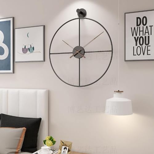 Horloge murale de style industriel en fer forgé rétro de 50cm - 4
