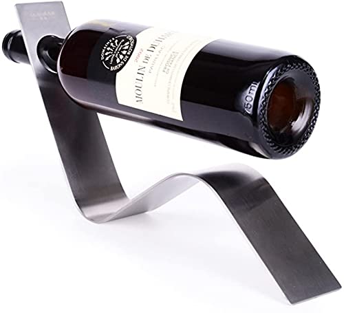 Soporte para botella de vino de acero inoxidable 33.4x5x15cm miniatura 1