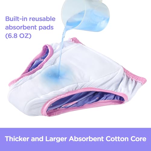Image of Littleforbig Soft Silky Underwear Comfortable Washable Reusable Adult Training Pants - Little Fantasy M