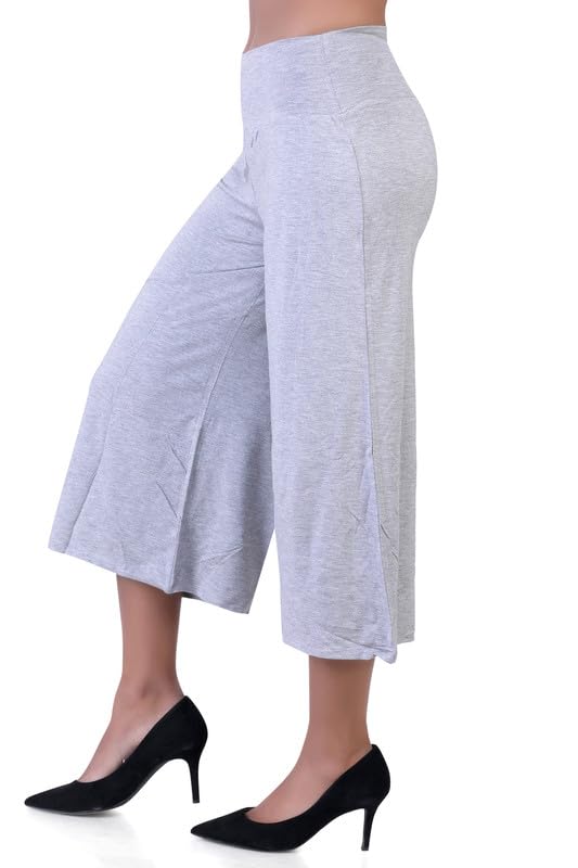 Image of Women's Viscose Calf-Length Palazzo Pants