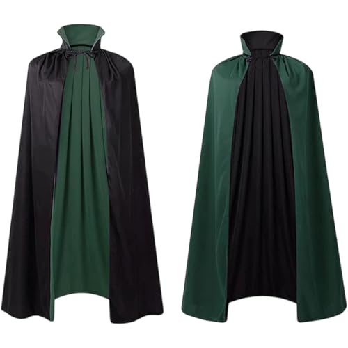 Capa de Halloween de doble cara con cuello de peso medio, capa de vampiro, misteriosa moda, baile de máscaras, disfraz de Halloween, disfraz de fiesta