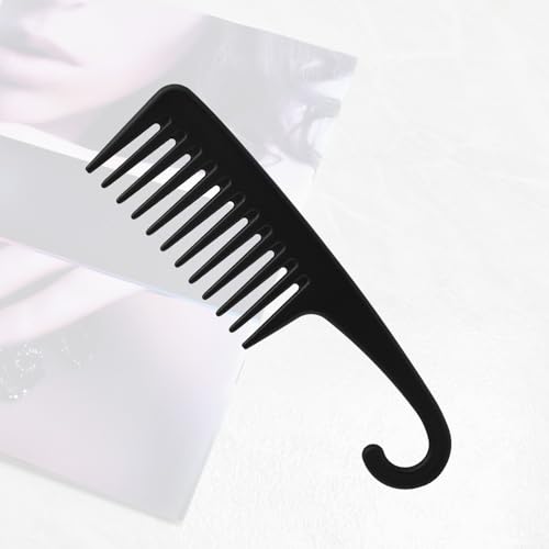 Peine desenredante negro con dientes anchos de 22.5 cm miniatura 5