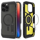 Spigen iPhone 16 Pro ケース MagSafe対応 マグネット搭載 スタンド マット 耐衝撃 米軍MIL規格 タフ・アーマー（AI）・マグフィット ACS08509 (フロスト・ブラック)