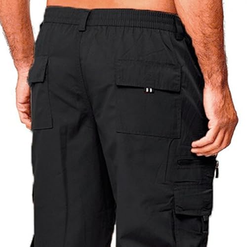 Pantalón Cargo Elastizado para Hombre 4X-Large Negro miniatura 3